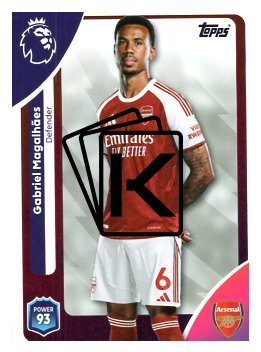 fotbalová kartička 2025-26 Topps  Premier League 4 Gabriel Magalhães (Arsenal)