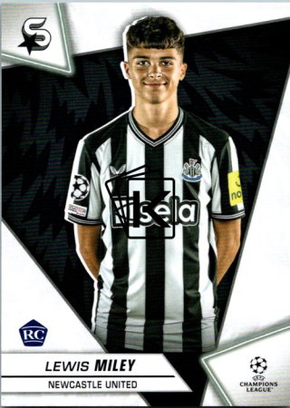 Fotbalová kartička 2023-24 Topps Superstars UEFA Club Competitions 104 Lewis Miley (Newcastle United) – RC