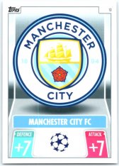 fotbalová kartička 2021-22 Topps Match Attax UEFA Champions League 10 Manchester City Logo