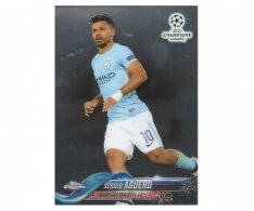 Fotbalová kartička Topps Chrome 2017-18 Champions League 48 Sergio Agüero – Manchester City FC