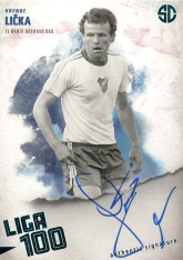 podepsaná karta 2025 Supr Cards Liga 100 Verner Lička FC Baník Ostrava turquoise /5