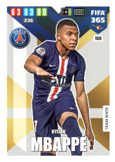 Fotbalová kartička Panini Adrenalyn XL FIFA 365 - 2020 Team Mate 169 Kylian Mbappe PSG