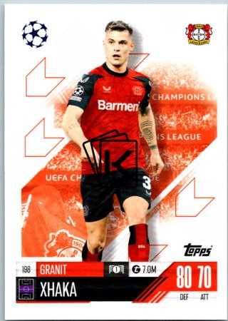 fotbalová kartička 2024-25 Topps Match Attax UEFA Club Competitions 198 Granit Xhaka (Bayer 04 Leverkusen)