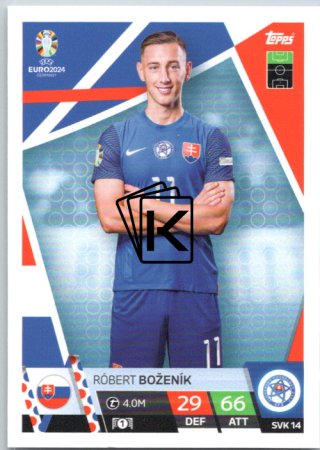fotbalová karta Topps Match Attax EURO 2024 SVK14 Róbert Boženík (Slovakia)