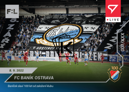 fotbalová kartička SportZoo 2022-23 Live L-035 100 Let FC Baník Ostrava /61