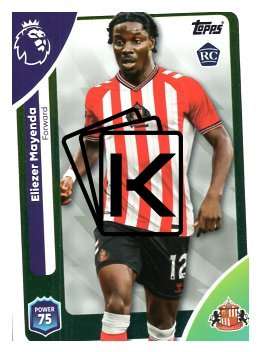 fotbalová kartička 2025-26 Topps  Premier League 356 Eliezer Mayenda (Sunderland)  -  Rookie