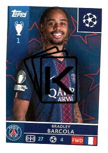 2025-26 Topps Champions League   Paris Saint-Germain 367 Bradley Barcola