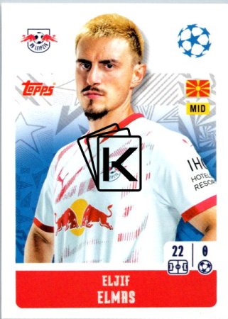 2024-25 Topps Champions League 314 Eljif Elmas (RB Leipzig)