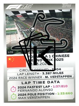 2025 Topps Turbo Attax F1 Track Profiles  128 Shanghai International Circuit