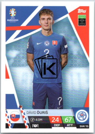 fotbalová karta Topps Match Attax EURO 2024 SVK15 Dávid Ďuriš (Slovakia)