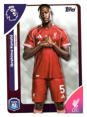 fotbalová kartička 2025-26 Topps  Premier League 166 Ibrahima Konaté (Liverpool)