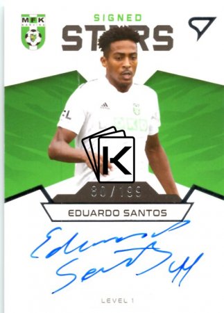 fotbalová kartička 2021-22 SportZoo Fortuna Liga Signed Stars S1-ES Eduardo Santos MFK Karviná /199