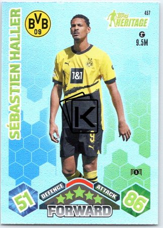 Fotbalová kartička 2023-24 Topps Match Attax UEFA Club Competitions Heritage 457 Sébastian Haller	Borussia Dortmund