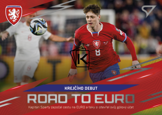 fotbalová kartička 2024 SportZoo Hrdí Lvi Road to EURO RE-02 Ladislav Krejčí Debut