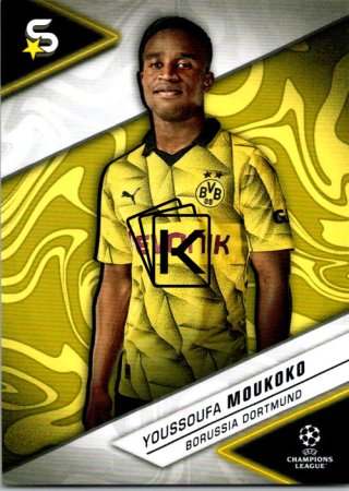 Fotbalová kartička 2023-24 Topps Superstars UEFA Club Competitions 24 Youssoufa Moukoko (Borussia Dortmund)
