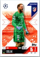 Fotbalová kartička 2024-25 Topps Match Attax EXTRA UEFA Club Competitions Squad Update 13.  Jan Oblak (Atlético de Madrid)