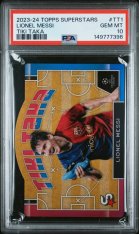 Gradovaná karta 2023-24 Topps UEFA Superstars Tiki Taka #TT1 Lionel Messi PSA 10