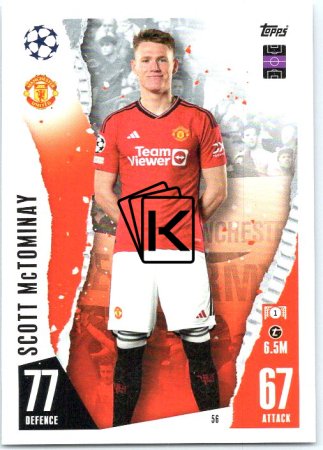 Fotbalová kartička 2023-24 Topps Match Attax UEFA Club Competitions 56	Scott McTominay Manchester United