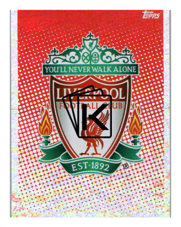 2020-21 Topps Champions League samolepka LIV1 Logo Liverpool FC