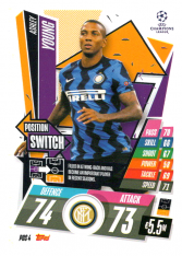 fotbalová kartička 2020-21 Topps Match Attax Champions League Extra Position Switch POS4 Ashley Young FC Inter Milan