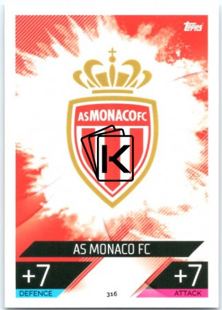 Fotbalová kartička 2022-23 Topps Match Attax UCL 316 Team Logo - AS Monaco