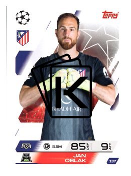 fotbalová kartička 2025-26 Topps Match Attax UCC 137 Jan Oblak (Atlético de Madrid)