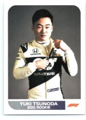 samolepka 2021 Topps Formule 1 Portrait 118 Yuki Tsunoda Alpha Tauri (2021 Rookie)