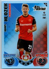 fotbalová kartička 2024-25 Topps Match Attax UEFA Club Competitions Topps Heritage 454 Adam Hložek (Bayer 04 Leverkusen)