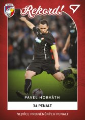 fotbalová kartička 2023 Sportzoo Dekády Rekord! R-007 NEJVÍCE PROMĚNĚNÝCH PENALT Pavel Horváth FC Viktoria Plzeň