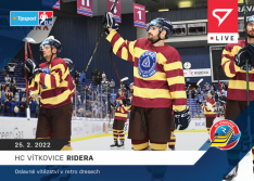 Hokejová kartička SportZoo 2021-22 Live L-109 HC Vítkovice Ridera 70. výročí od prvního titulu