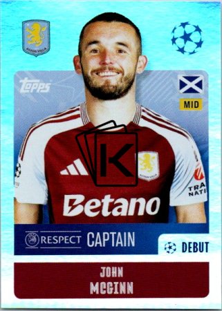 2024-25 Topps Champions League 65 John McGinn (Aston Villa)