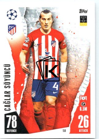 Fotbalová kartička 2023-24 Topps Match Attax UEFA Club Competitions 158 Çağlar Söyüncü Atlético de Madrid