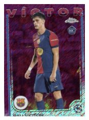 fotbalová kartička 2024-25 Topps Chrome Magenta 16 - Pau Víctor