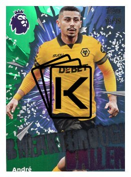 fotbalová kartička 2025-26 Topps  Premier League 306 André  (Wolverhampton Wanderers)  -  Breakthrough Baller