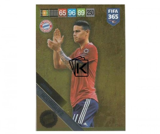 Fotbalová kartička Panini FIFA 365 – 2019 Limited Edition James Rodriguez FC Bayern Munchen