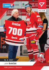 hokejová kartička SportZoo 2021-22 Live L-011 Jan Švrček HC Olomouc