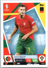 fotbalová karta Topps Match Attax EURO 2024 POR6 Diogo Dalot (Portugal)