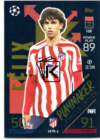 Fotbalová kartička 2022-23 Topps Match Attax UCL Limited Edition Playmaker LEPL3 Joao Felix Atletico Madrid