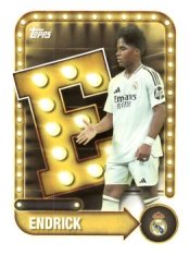 fotbalová kartička 2025-26 Topps Team set Real Madrid CF Name in Lights 28 Endrick