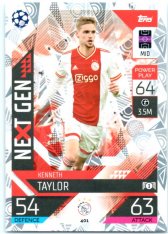 Fotbalová kartička 2022-23 Topps Match Attax UCL Next Gen 401 Kenneth Taylor - AFC Ajax