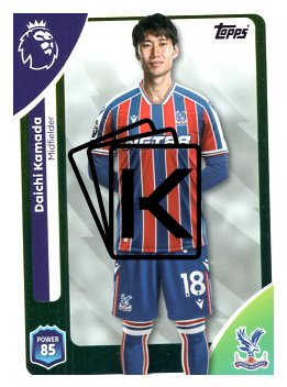 fotbalová kartička 2025-26 Topps  Premier League 119 Daichi Kamada (Crystal Palace)