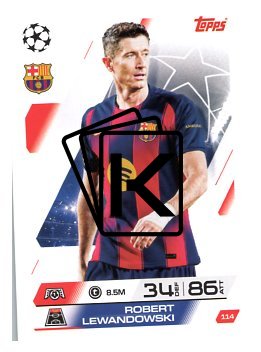 fotbalová kartička 2025-26 Topps Match Attax UCC 114 Robert Lewandowski (FC Barcelona)
