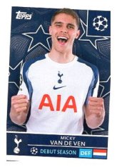 2025-26 Topps Champions League  Tottenham Hotspur 442 Micky van de Ven