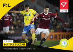 fotbalová kartička SportZoo 2021-22 Live L-060 Matias Succar FK Teplice