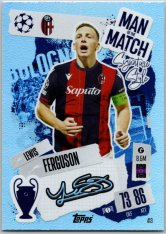 fotbalová kartička 2024-25 Topps Match Attax UEFA Club Competitions Man of the Match Signature Style 413 Lewis Ferguson (Bologna FC 1909)
