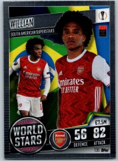fotbalová kartička 2020-21 Topps Match Attax 101 Champions League World Star 136 Willian Arsenal
