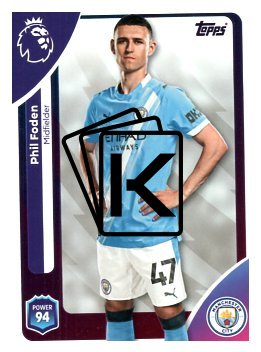 fotbalová kartička 2025-26 Topps  Premier League 190 Phil Foden (Manchester City)