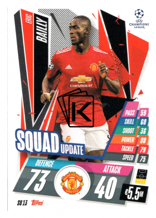 fotbalová kartička 2020-21 Topps Match Attax Champions League Extra Squad Update SU13 Eric Bailly Manchester United