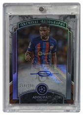 autographed card Topps Museum Collection Archival Autographs Ansu Fati FC Barcelona Auto 258/299