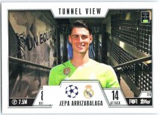 2023-24 Topps Match Attax EXTRA UEFA Club Competition Tunnel View 124 Lepa Arrizabalaga (Real Madrid CF)